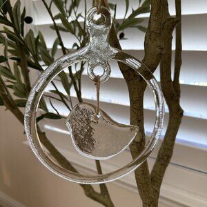Kosta Boda Sweden Glass Dove Bird Suncatcher
